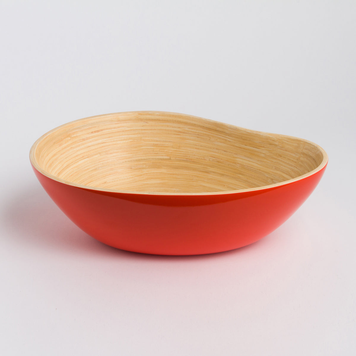 SOAI Bambus-Servierschale in Mango-Form | Handgefertigt | 15 Farben | Klein Ø26cm & Groß Ø32cm