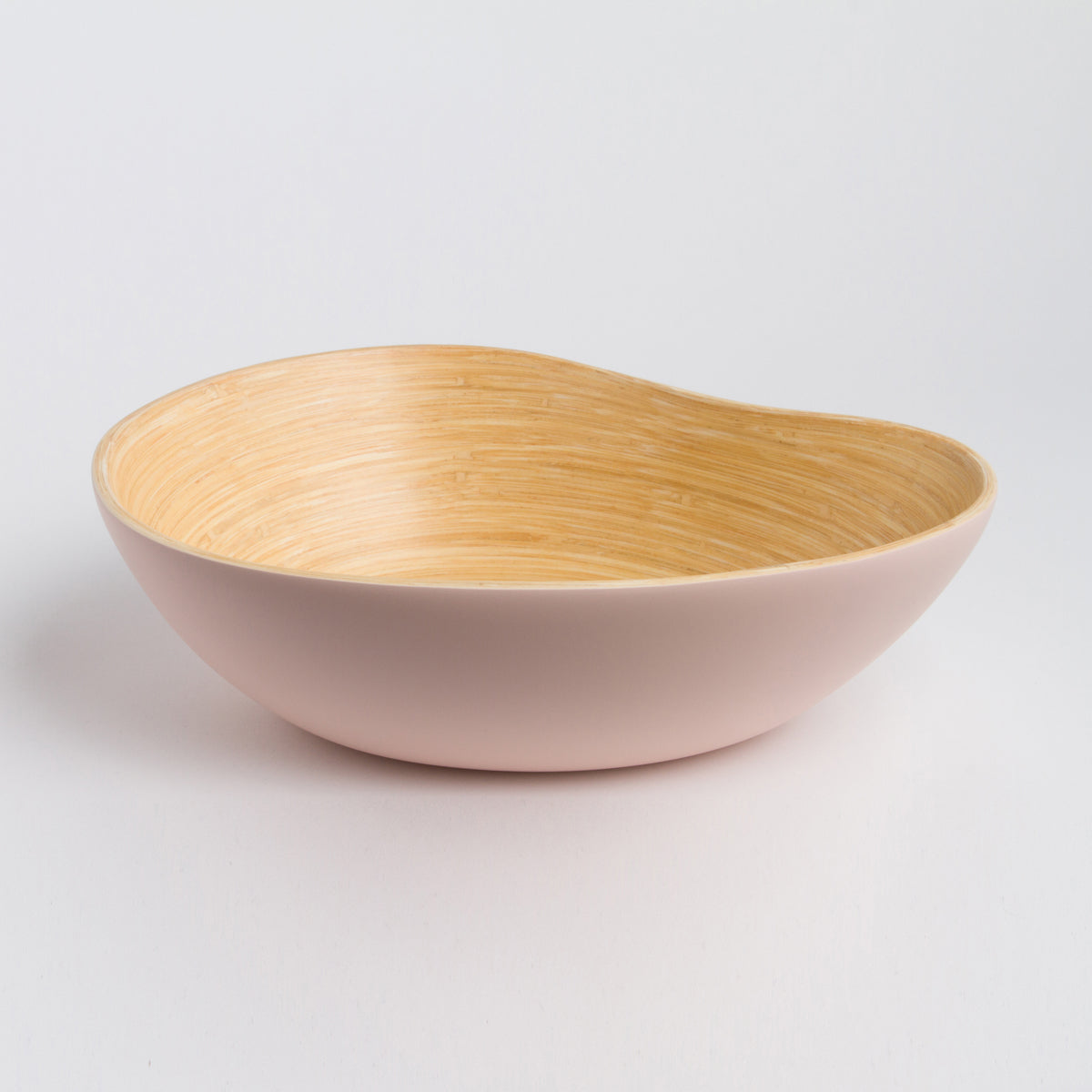 SOAI Bambus-Servierschale in Mango-Form | Handgefertigt | 15 Farben | Klein Ø26cm & Groß Ø32cm