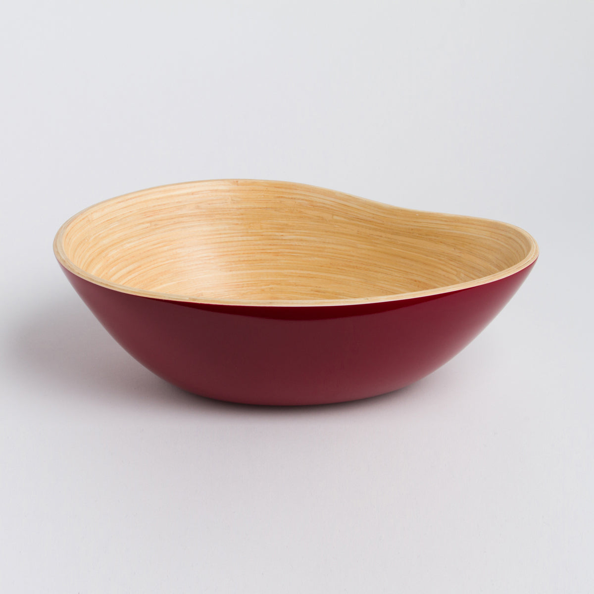 SOAI Bambus-Servierschale in Mango-Form | Handgefertigt | 15 Farben | Klein Ø26cm & Groß Ø32cm