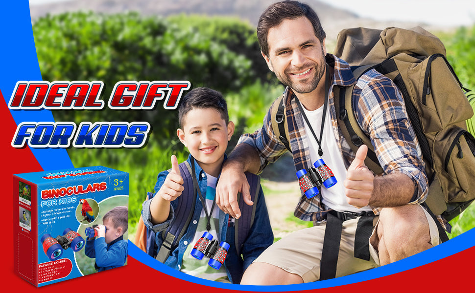 Kids Binoculars Adventure Set – 4x30 Bird Watching Kit with Guide