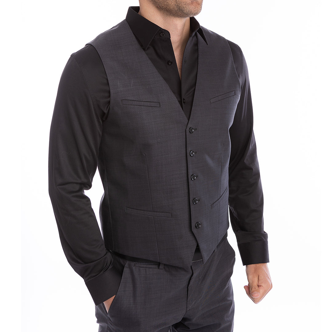 goTIELESS® Ultimate Dress Shirt — Black | Wrinkle-Resistant Bamboo Stretch