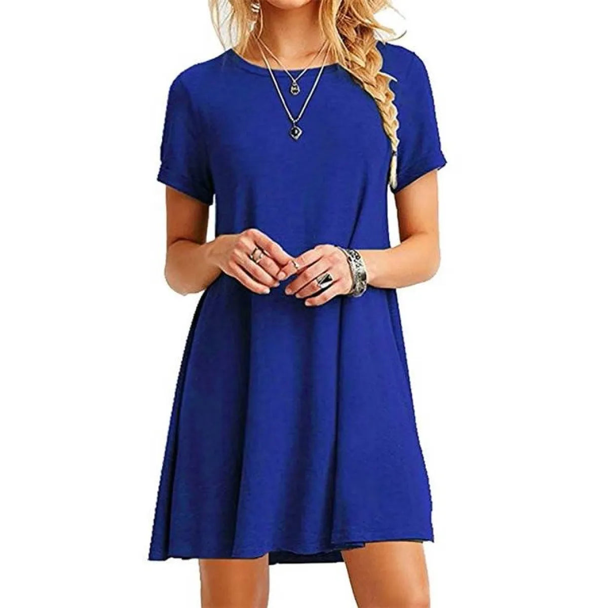 Casual Boho Beach Dress – Loose Fit Summer Mini Dress for Women