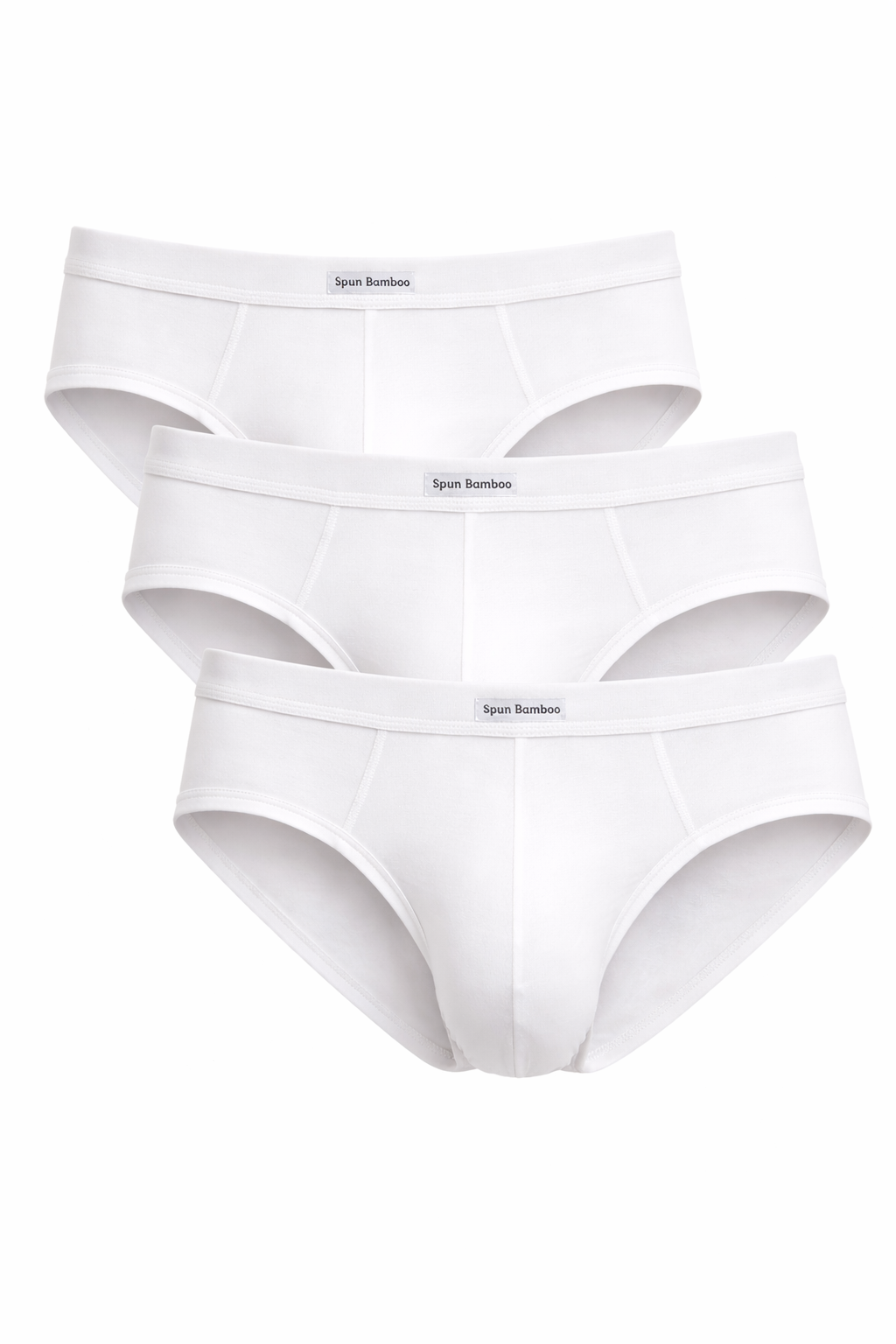 Men's Premium Bamboo Briefs | Contoured Pouch, Tag-Free & Flatlock Seams | S–XXL