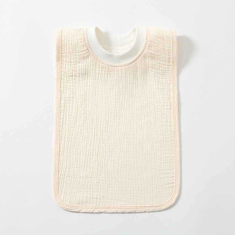 Pure Cotton Gauze Hooded Baby Bib | Waterproof | 0–1 Year | 11 Colors