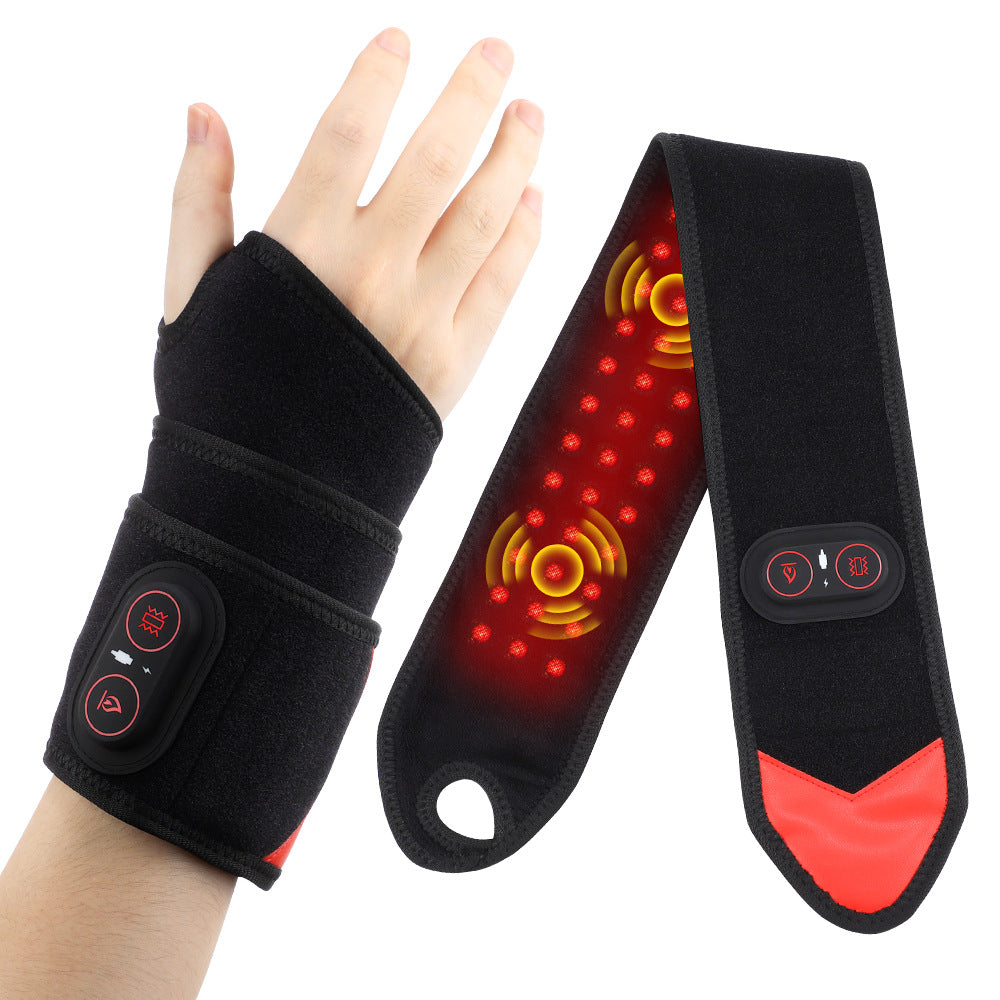 Tri-Action Wrist Recovery System – Red Light Therapy, Heat & Vibration Massage Wrap