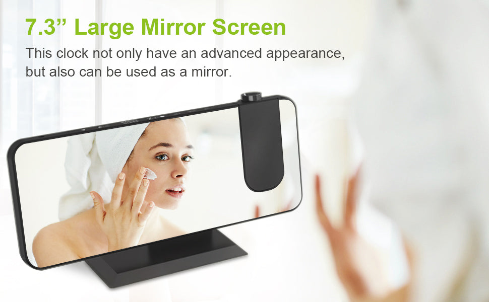 Mirror Projection Alarm Clock | Ceiling & Wall Display | Temperature | Silent