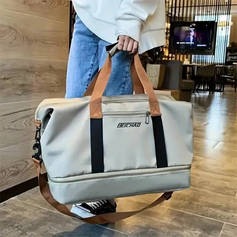 Large Duffel Bag with Shoe Compartment – Foldable & Lightweight