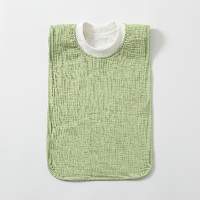 Pure Cotton Gauze Hooded Baby Bib | Waterproof | 0–1 Year | 11 Colors