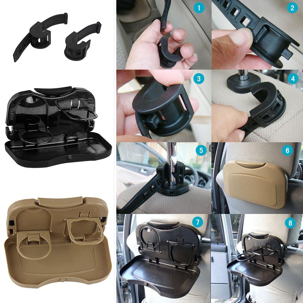 Car Steering Wheel Desk Tray – Portable Laptop, Food & Drink Holder for Travel