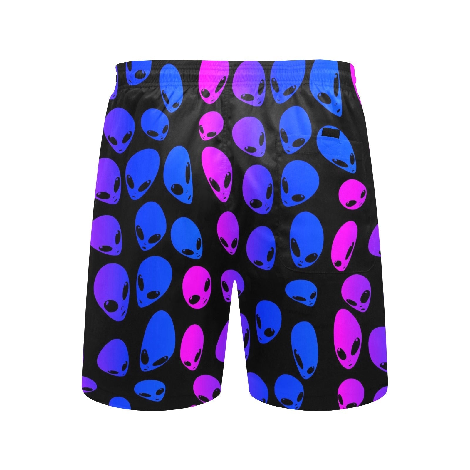 Men's Pink & Blue Alien Ombré Swim Shorts – Bold Festival Beach Style