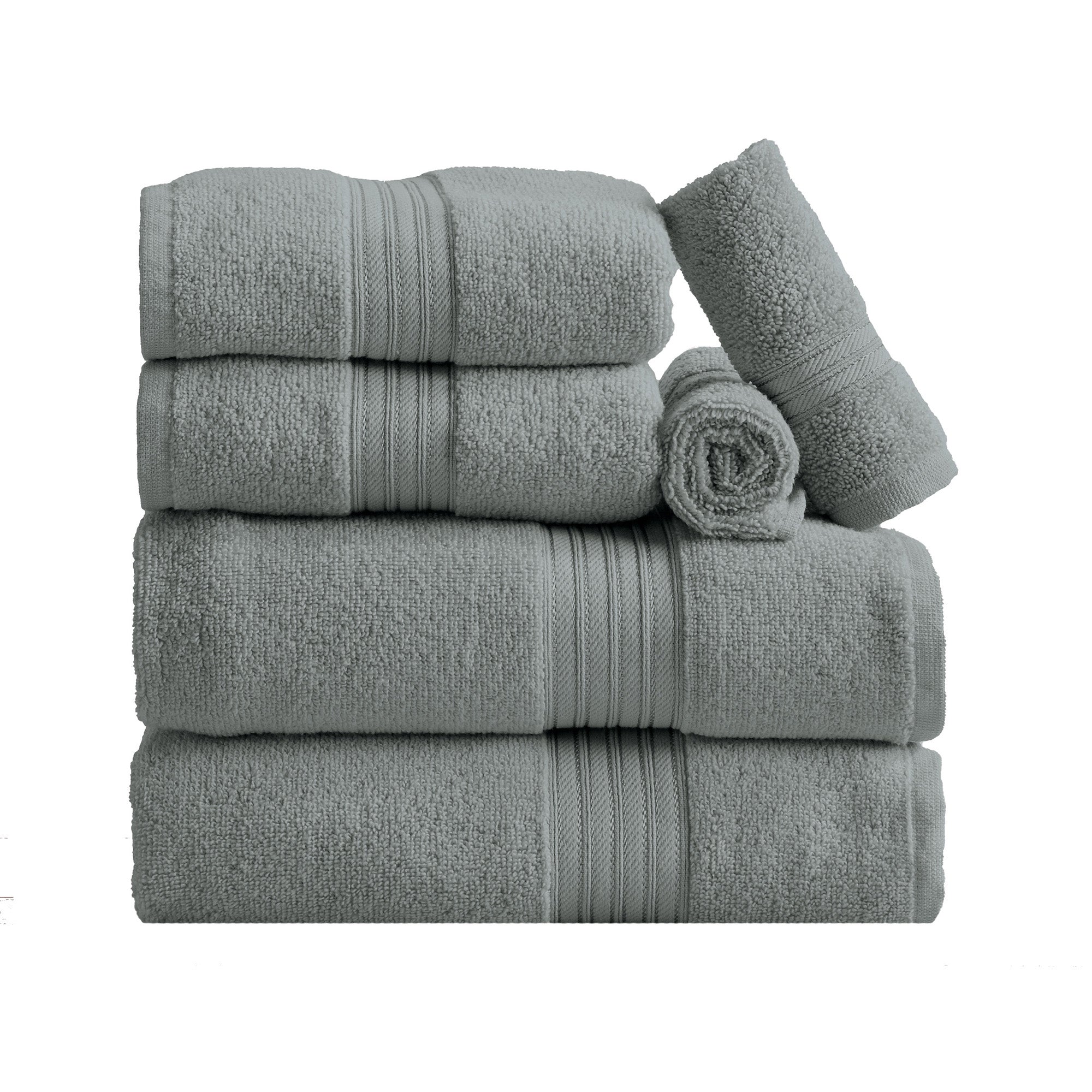 Feather Spun Cotton Bath Towels — Soft, Quick-Dry & Lightweight | Classic Bordered Style