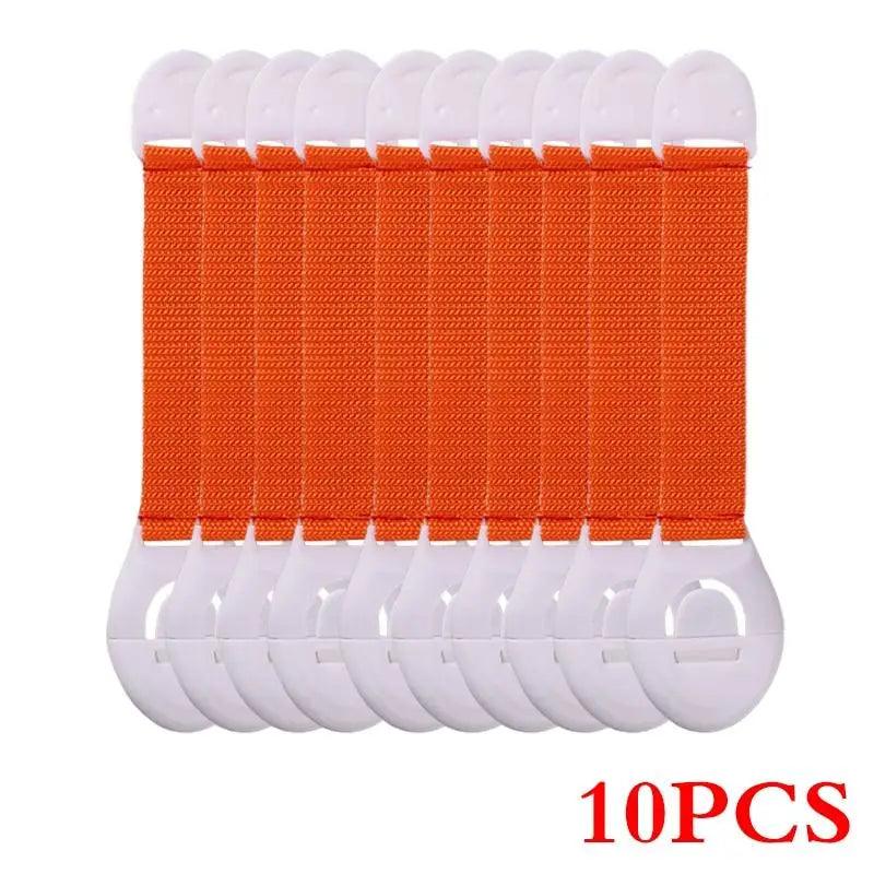 Child Safety Cabinet Locks – Baby Proof Drawer & Door Locks, No Drill, 10-Pack