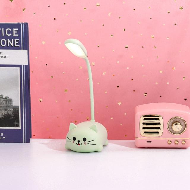 Cute Animal LED Desk Lamp for Kids — Flexible Gooseneck Bedside & Study Light