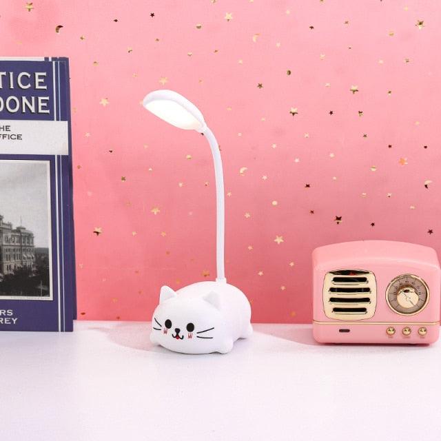 Cute Animal LED Desk Lamp for Kids — Flexible Gooseneck Bedside & Study Light