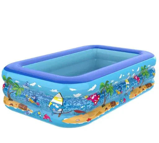 Colorful Kids' Inflatable Pool – 80"x60" Durable PVC | Ages 3–12