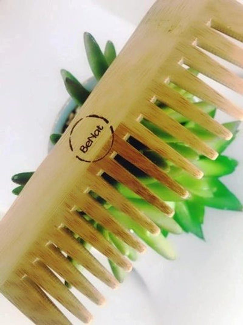All-Natural Bamboo Hair Comb | Eco-Friendly Detangler for All Hair Types