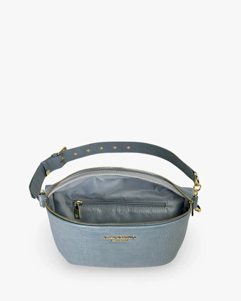 Ono Crossbody Belt Bag – Vegan Leather Crocodile Texture