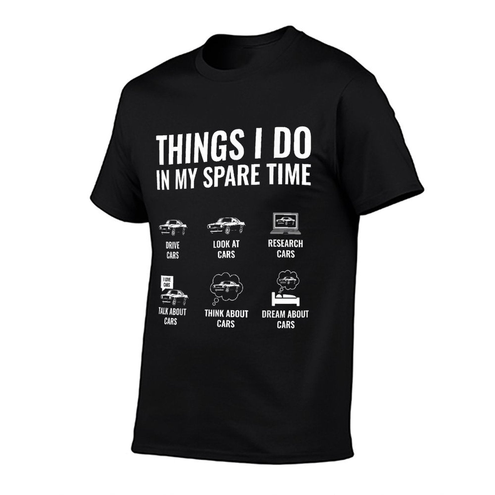 "Things I Do In My Spare Time" Funny Car Enthusiast T-Shirt – Premium 180GSM Cotton
