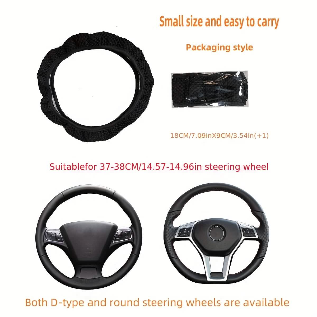 Breathable Mesh Steering Wheel Cover — Non-Slip, Sweat-Absorbing | Fits 37–38cm