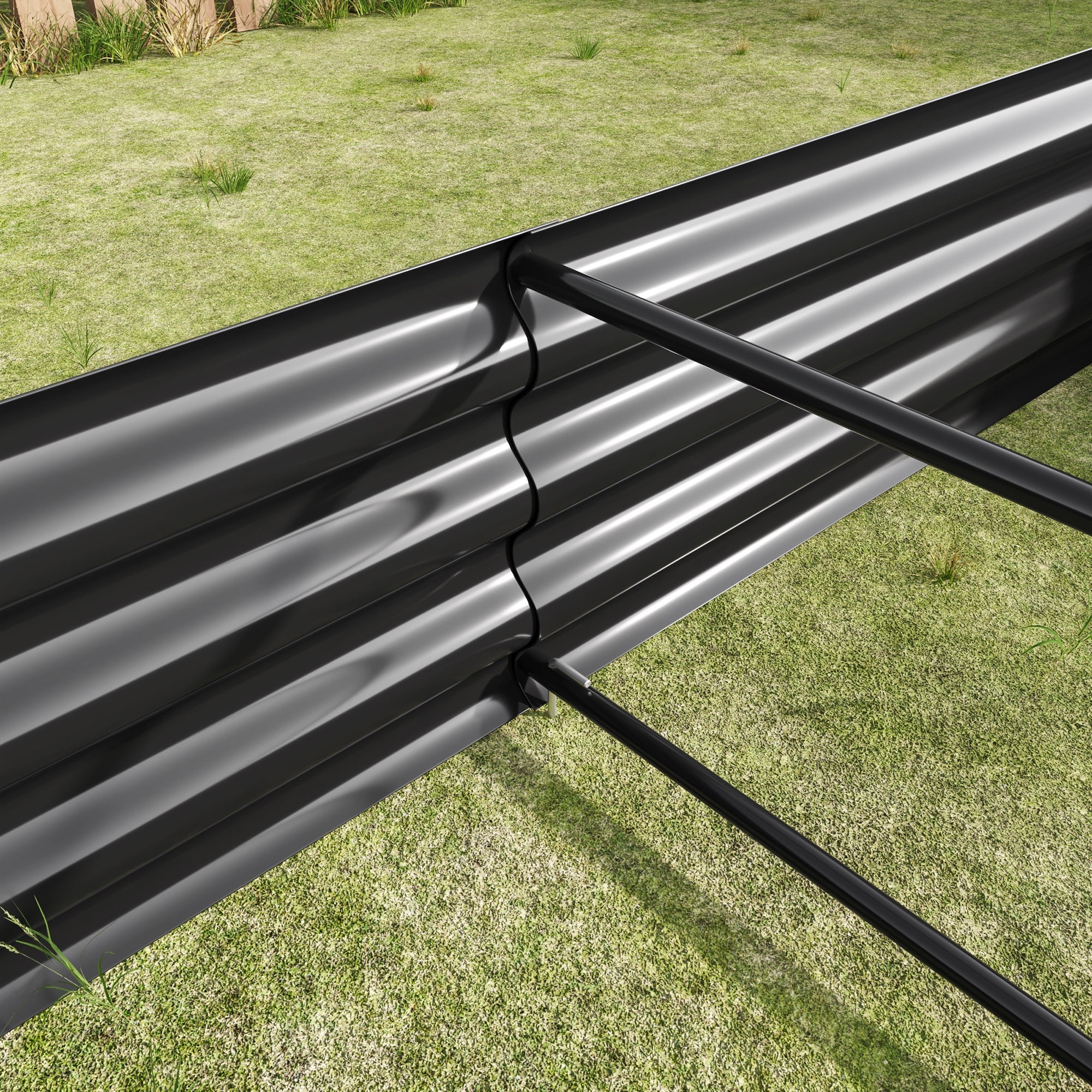 6×3×1 ft Metal Raised Garden Bed – Outdoor Galvanized Rectangle Planter