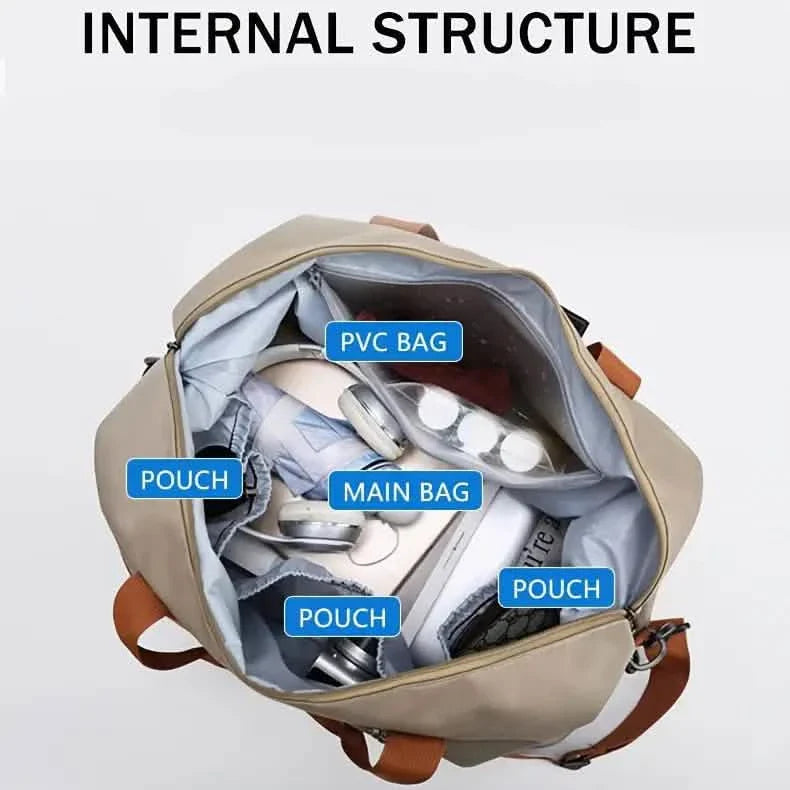 Large Duffel Bag with Shoe Compartment – Foldable & Lightweight