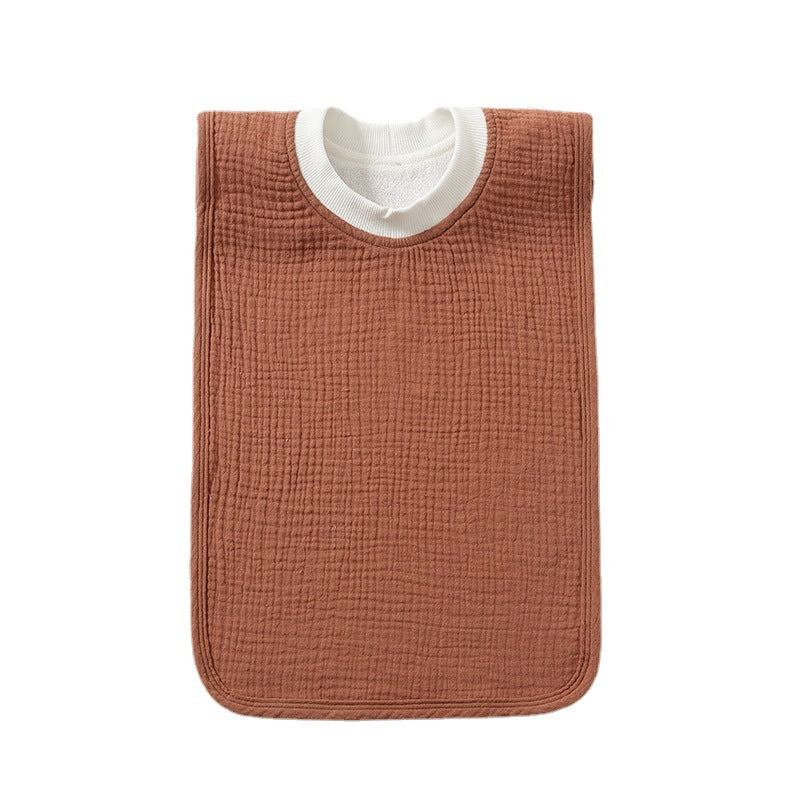 Pure Cotton Gauze Hooded Baby Bib | Waterproof | 0–1 Year | 11 Colors