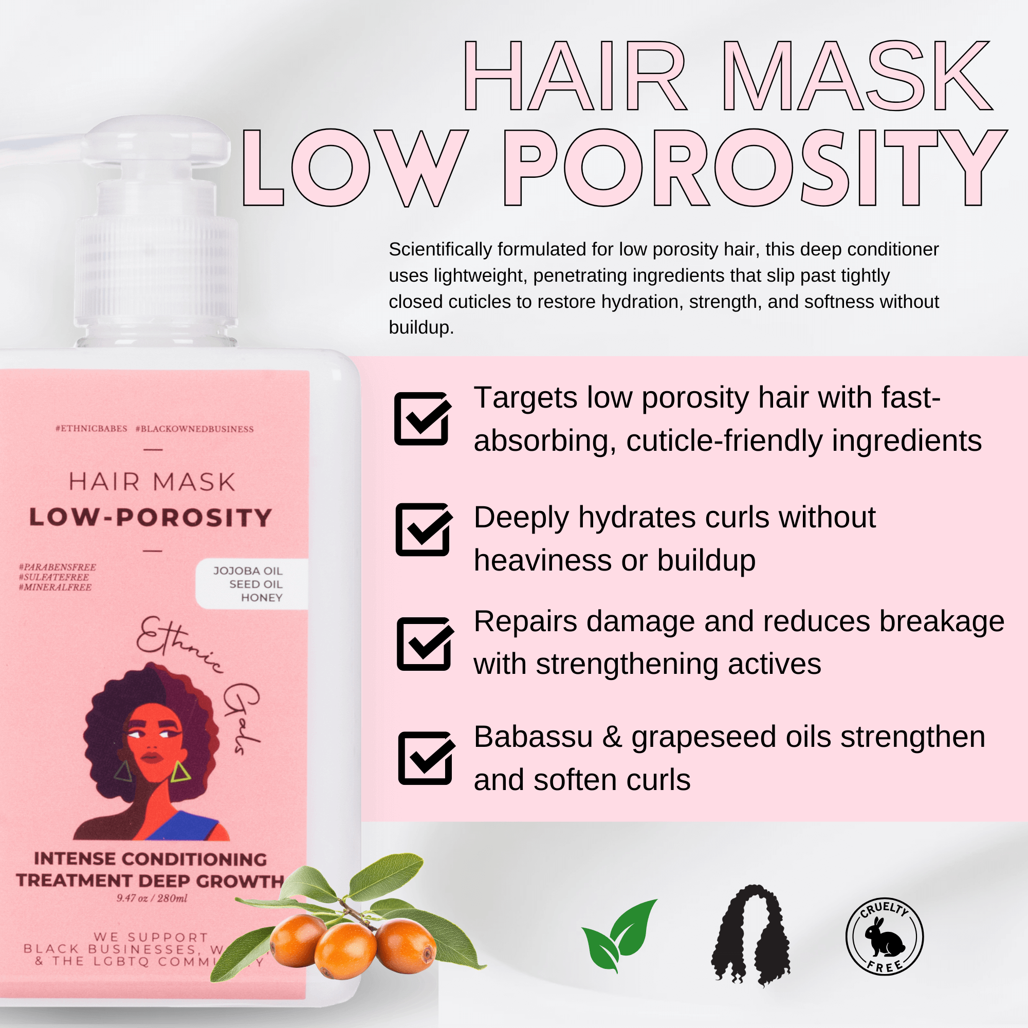 Low Porosity Deep Conditioning Hair Mask