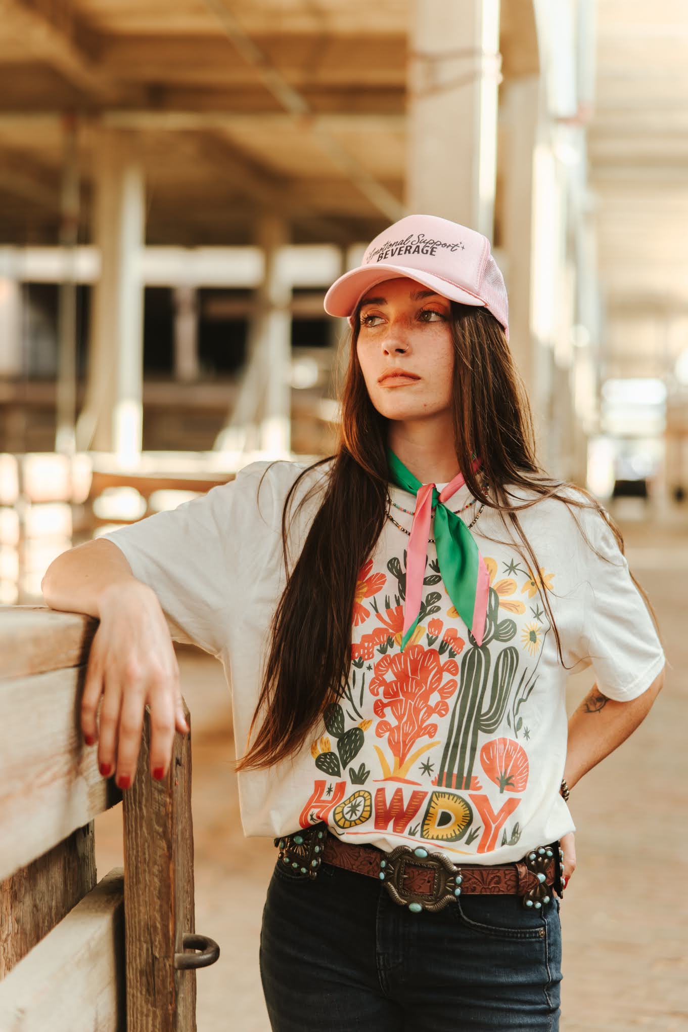 Desert Bloom Howdy Graphic Tee — Unisex Cotton Tee