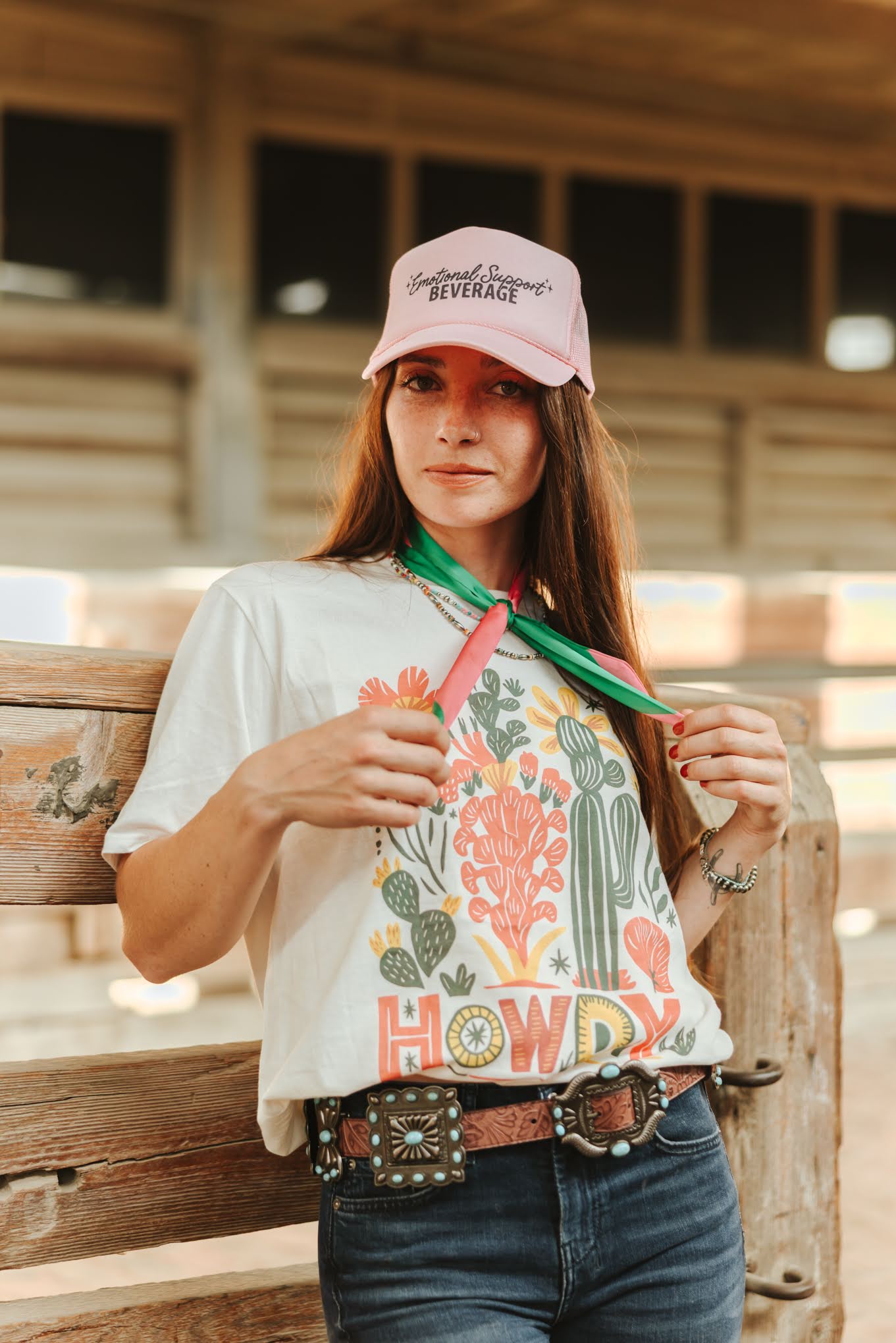 Desert Bloom Howdy Graphic Tee — Unisex Cotton Tee