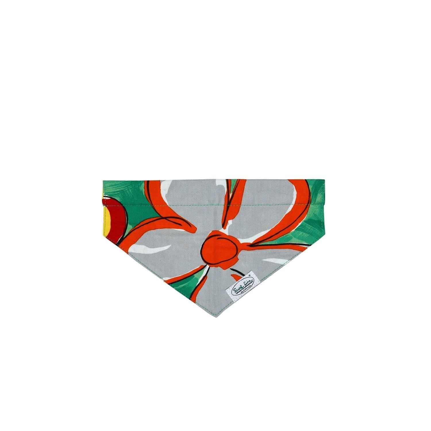 Surf Line Hawaii Na Pua Flowers Pet Bandana | Over-the-Collar | 100% Cotton | XS–L/XL