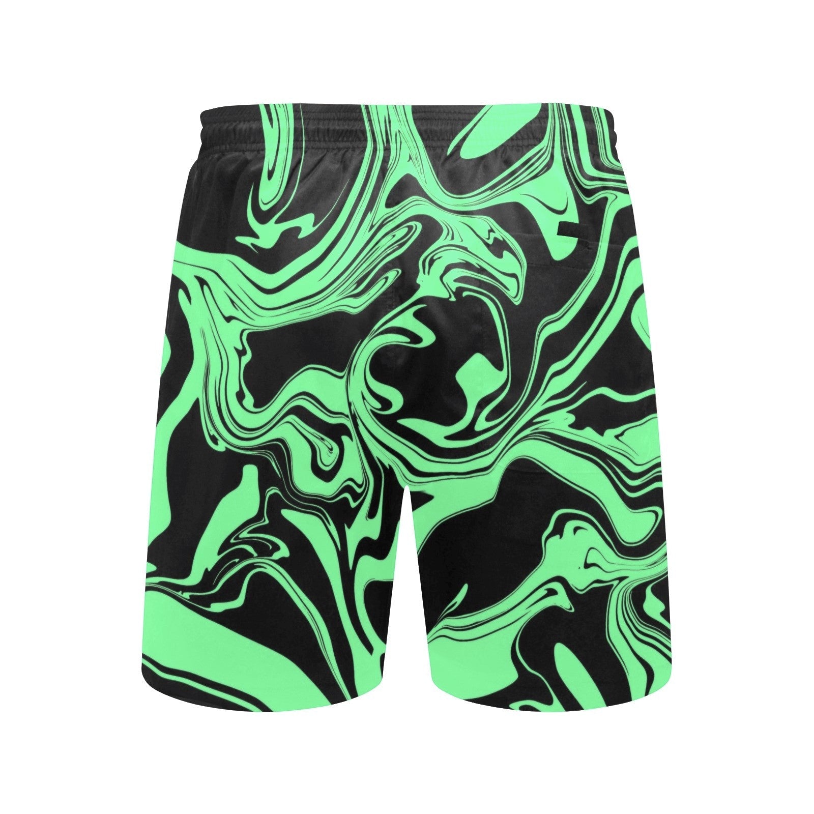 Men's Slime in the Dark – Green & Black Oil Spill Swim Shorts