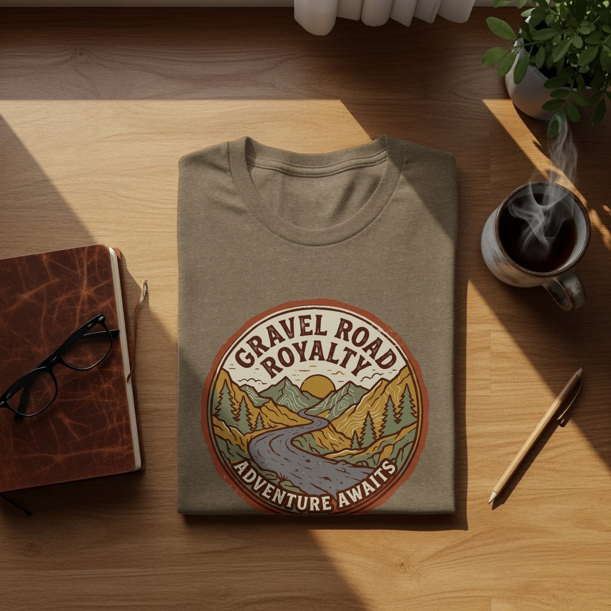 Gravel Road Royalty – Vintage Adventure Graphic T-Shirt
