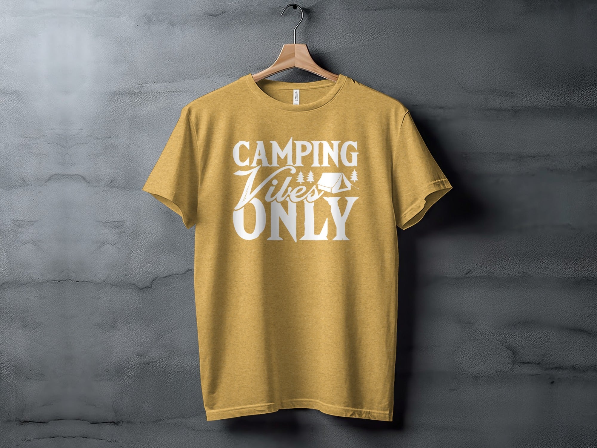 Camping Vibes Only With Tent Graphic Camping T-Shirt