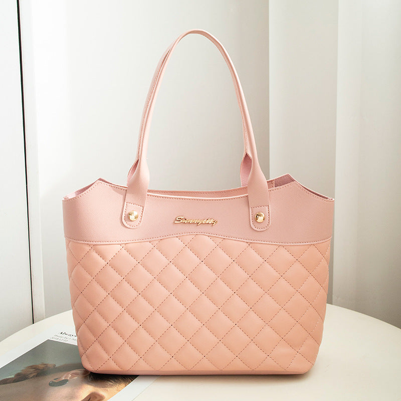 Rhombus Quilted PU Leather Crossbody Bag – Women's Shoulder Bag | 6 Colors