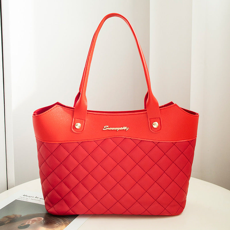 Rhombus Quilted PU Leather Crossbody Bag – Women's Shoulder Bag | 6 Colors