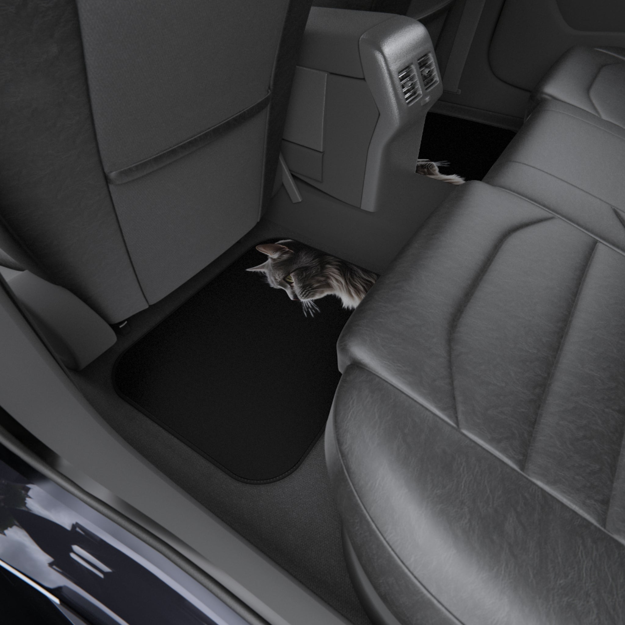 Elegante Katzen-Automatten - 4er Set | Premium Autozubehör für Katzenliebhaber