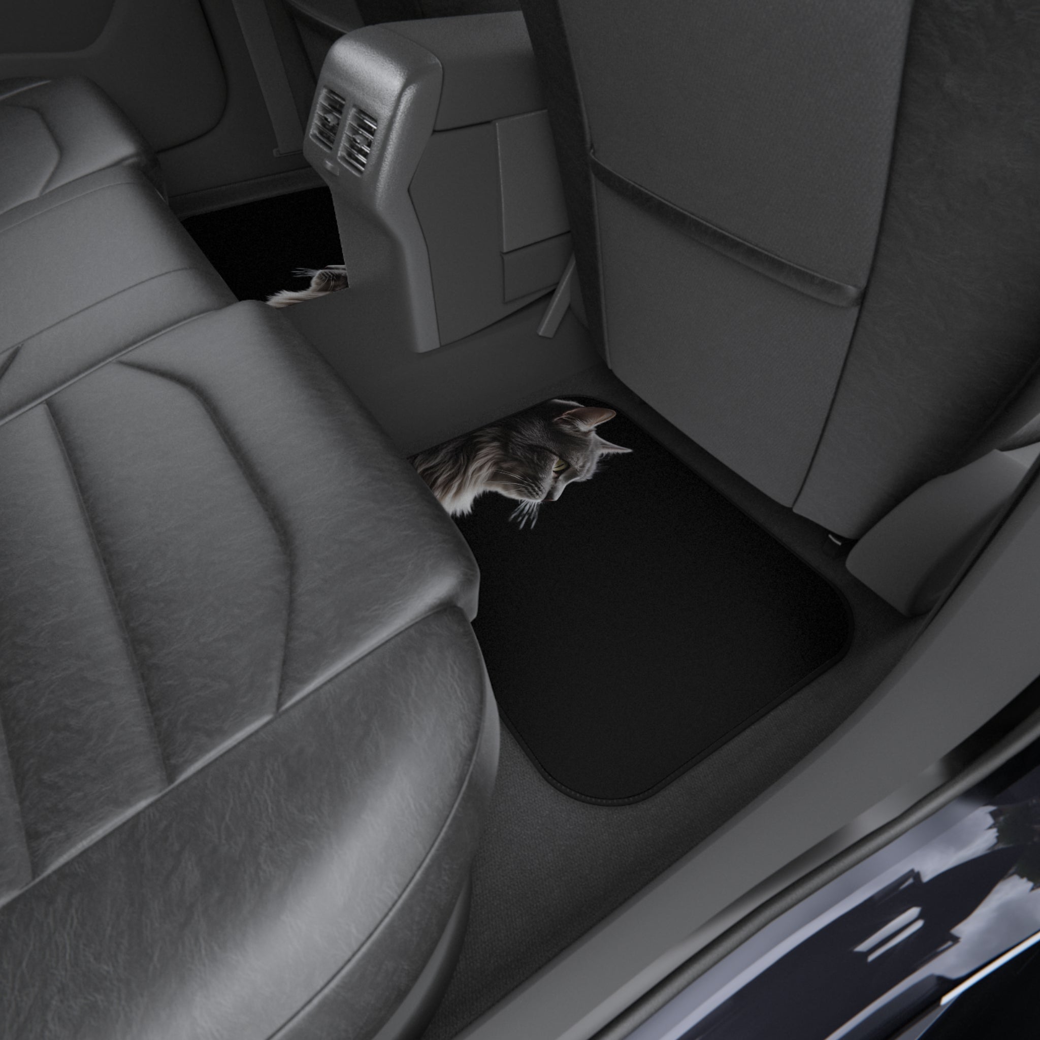 Elegante Katzen-Automatten - 4er Set | Premium Autozubehör für Katzenliebhaber