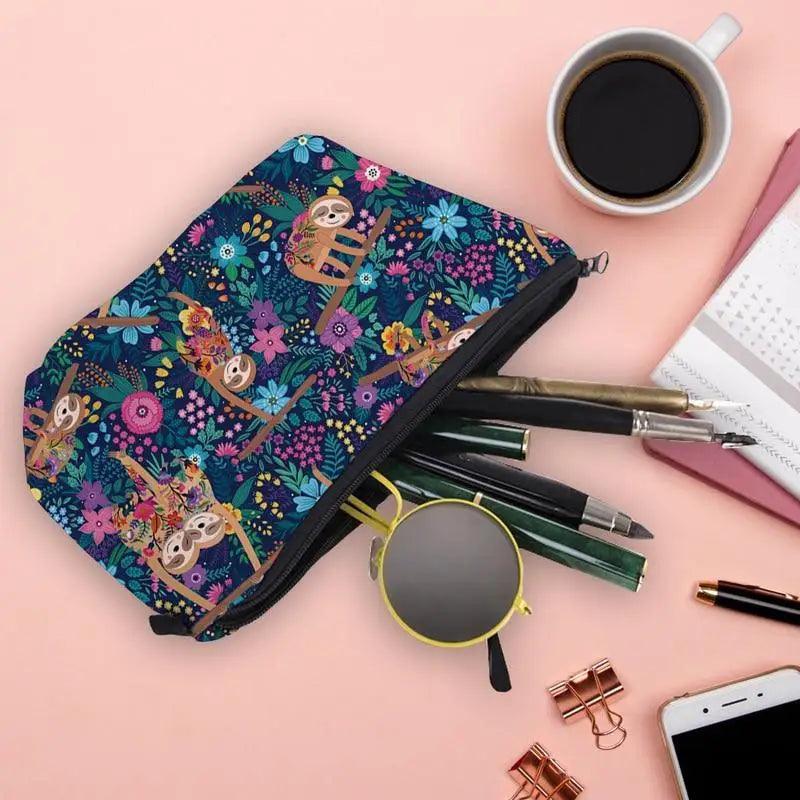 Cute Sloth Cartoon Pencil Case | Large Capacity Zipper Pouch for Students