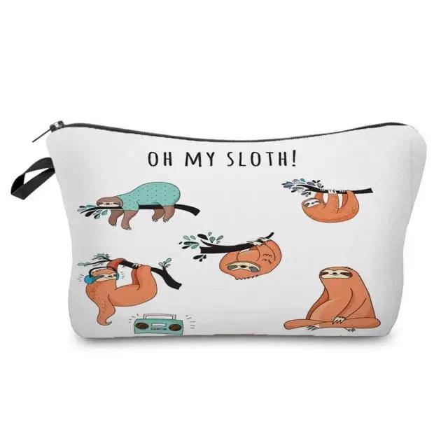 Cute Sloth Cartoon Pencil Case | Large Capacity Zipper Pouch for Students