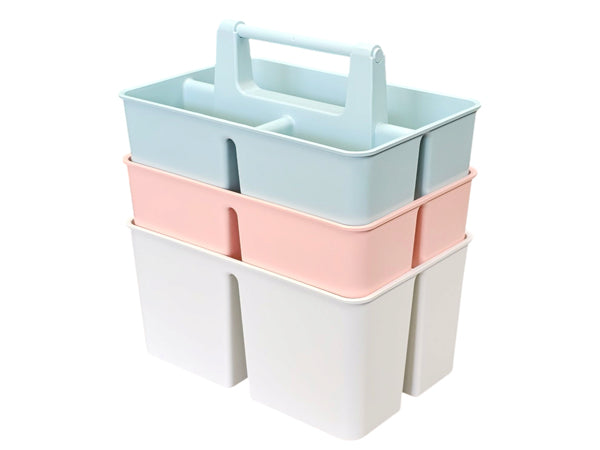 Enjoy Organizer Shower Caddy with Handle – 3 Compartments, Portable Storage Bin, Made in USA