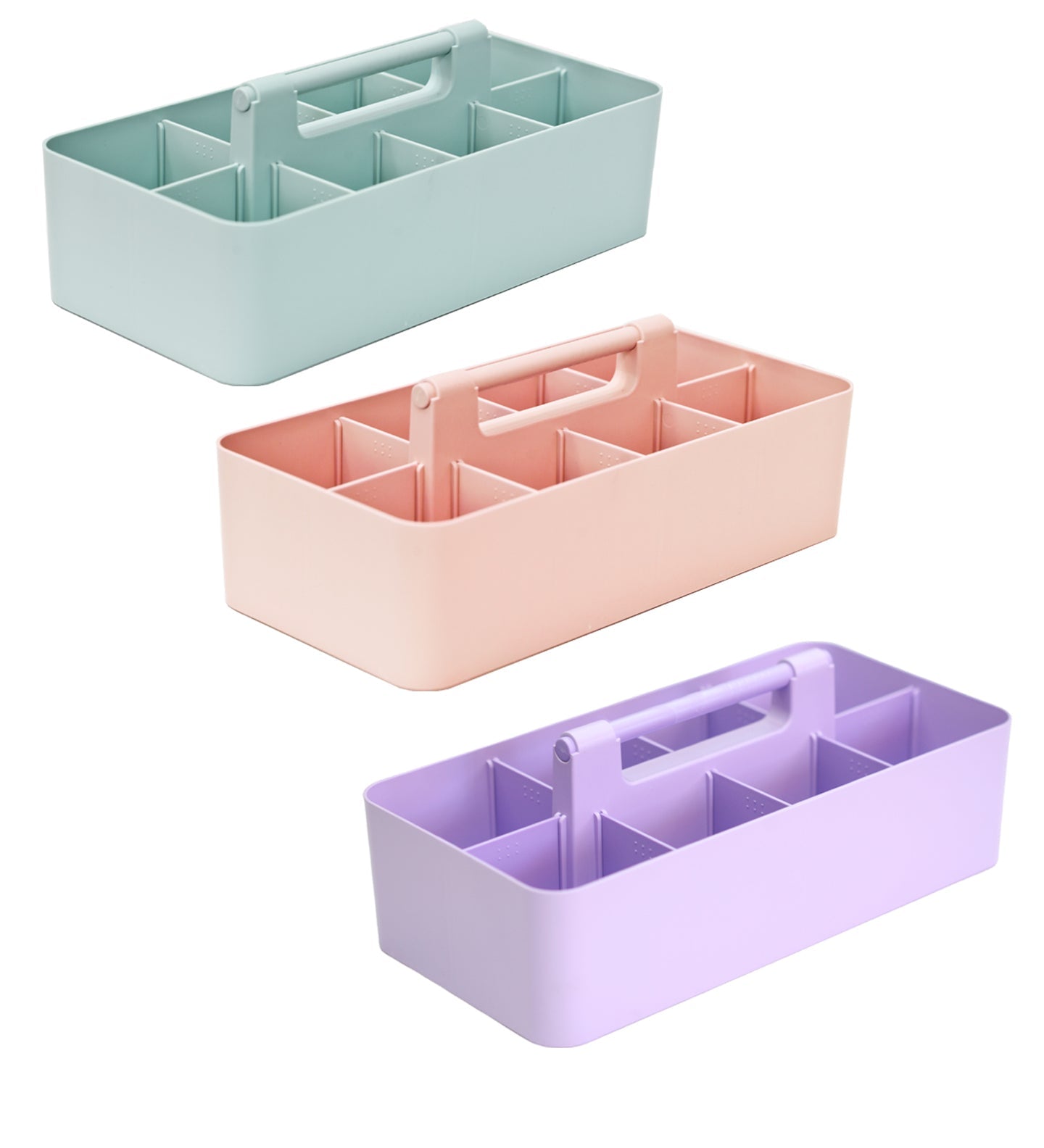 Enjoy Organizer 3-Pack Mix – Portable Caddy with 8 Compartments & DIY Dividers, Made in USA