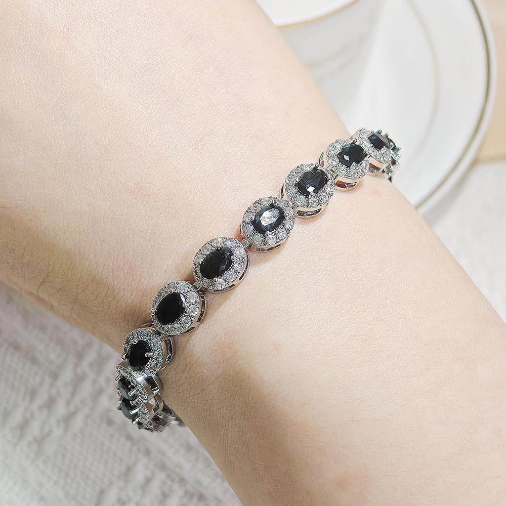 Multicolor CZ Halo Tennis Bracelet | Gold Plated Brass | 5A Cubic Zirconia