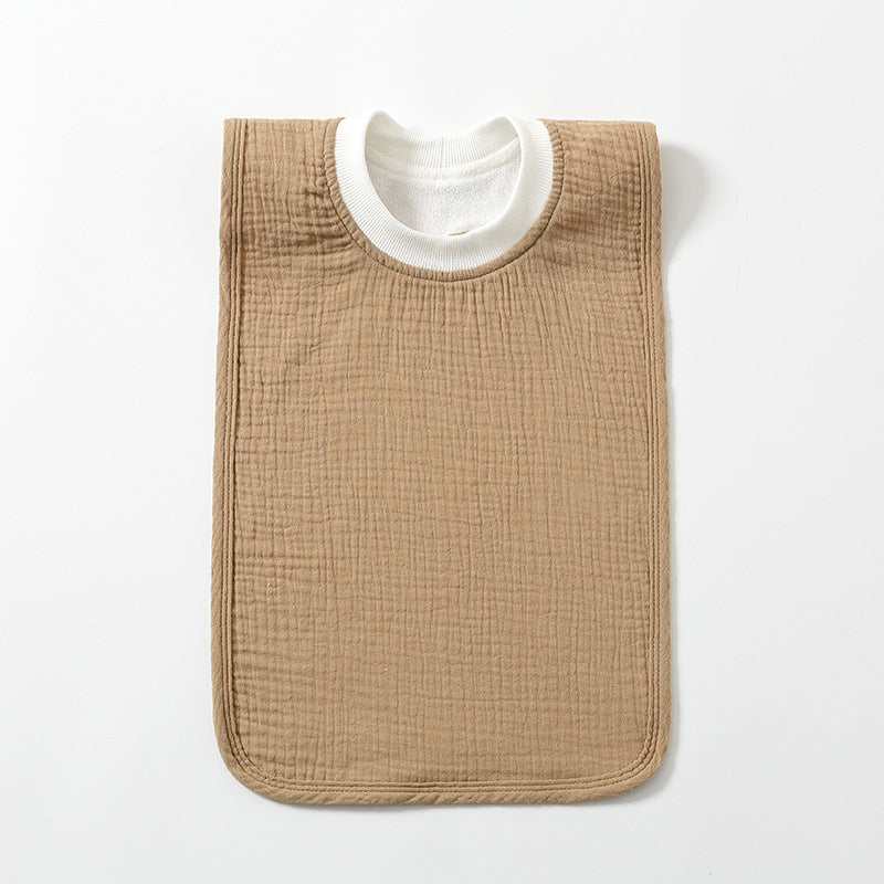 Pure Cotton Gauze Hooded Baby Bib | Waterproof | 0–1 Year | 11 Colors