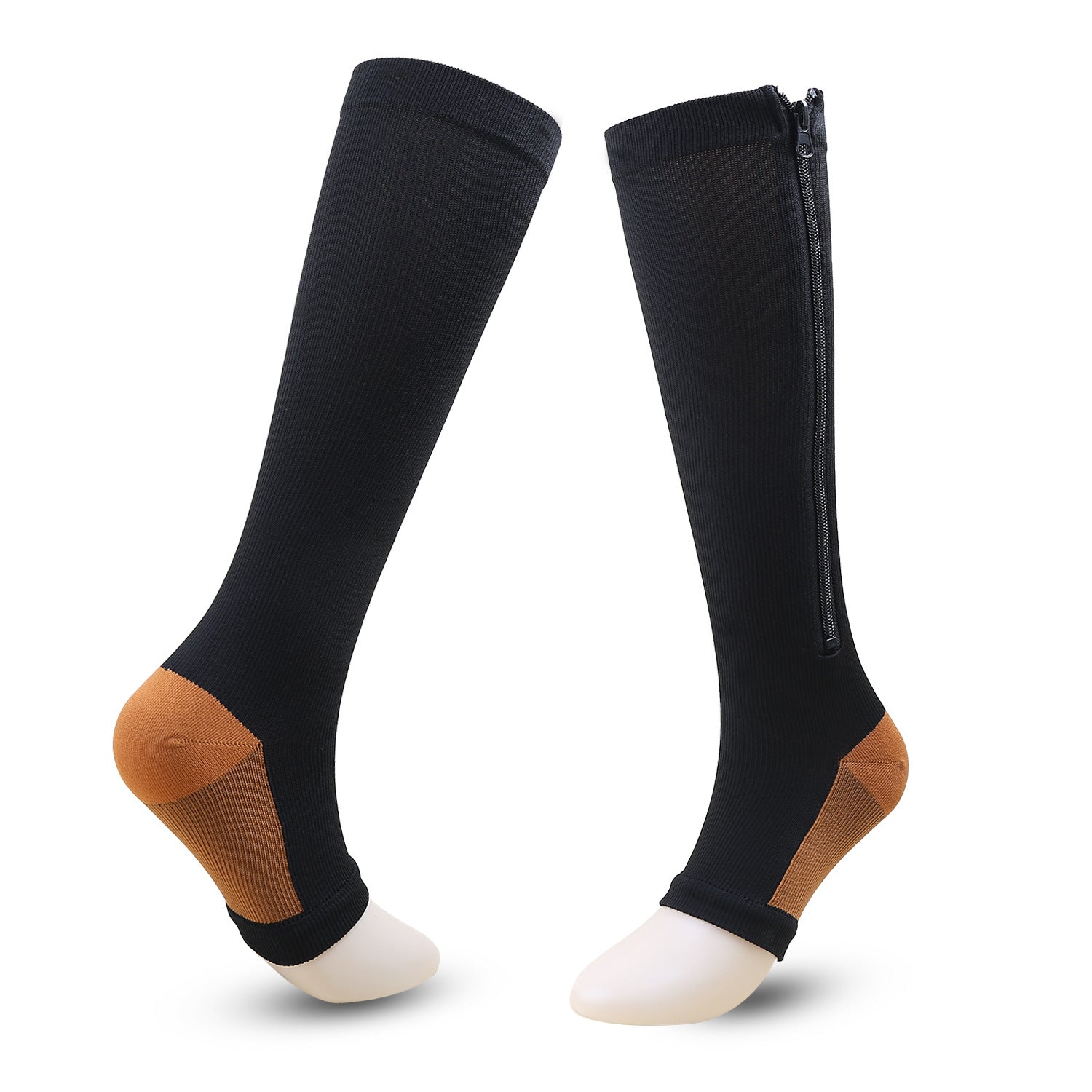 Graduated Compression Socks with Zipper – Medical-Grade Support for Performance & Recovery