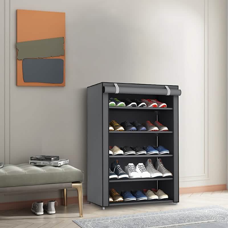 10-Layer 9-Grid Non-Woven Fabric Shoe Rack