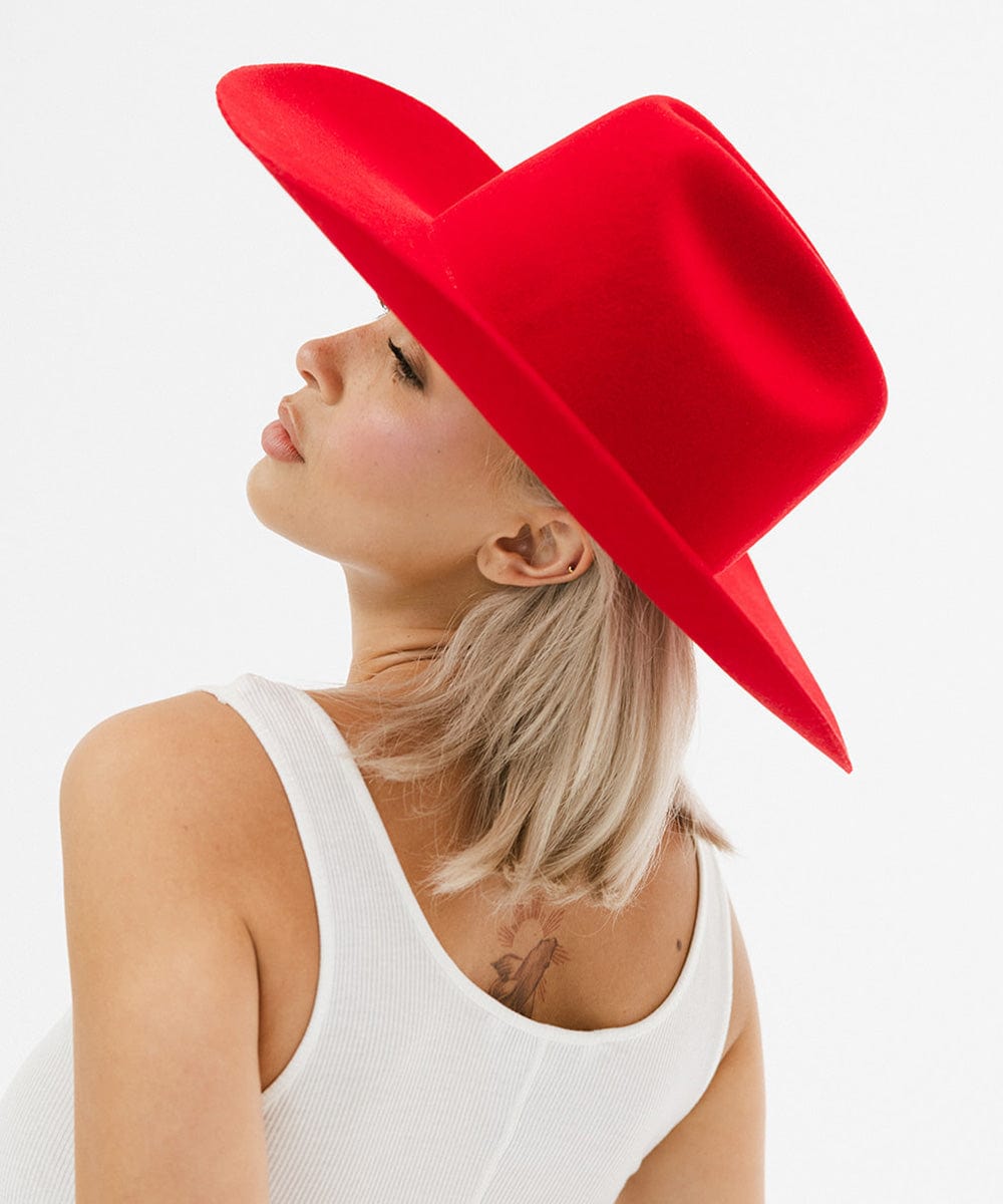 Teddy Cattleman Cowboy Hat – Wide Brim Felt Western Hat for Women
