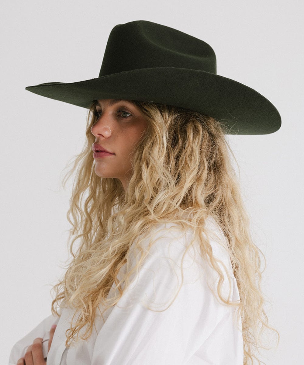 Teddy Cattleman Cowboy Hat – Wide Brim Felt Western Hat for Women