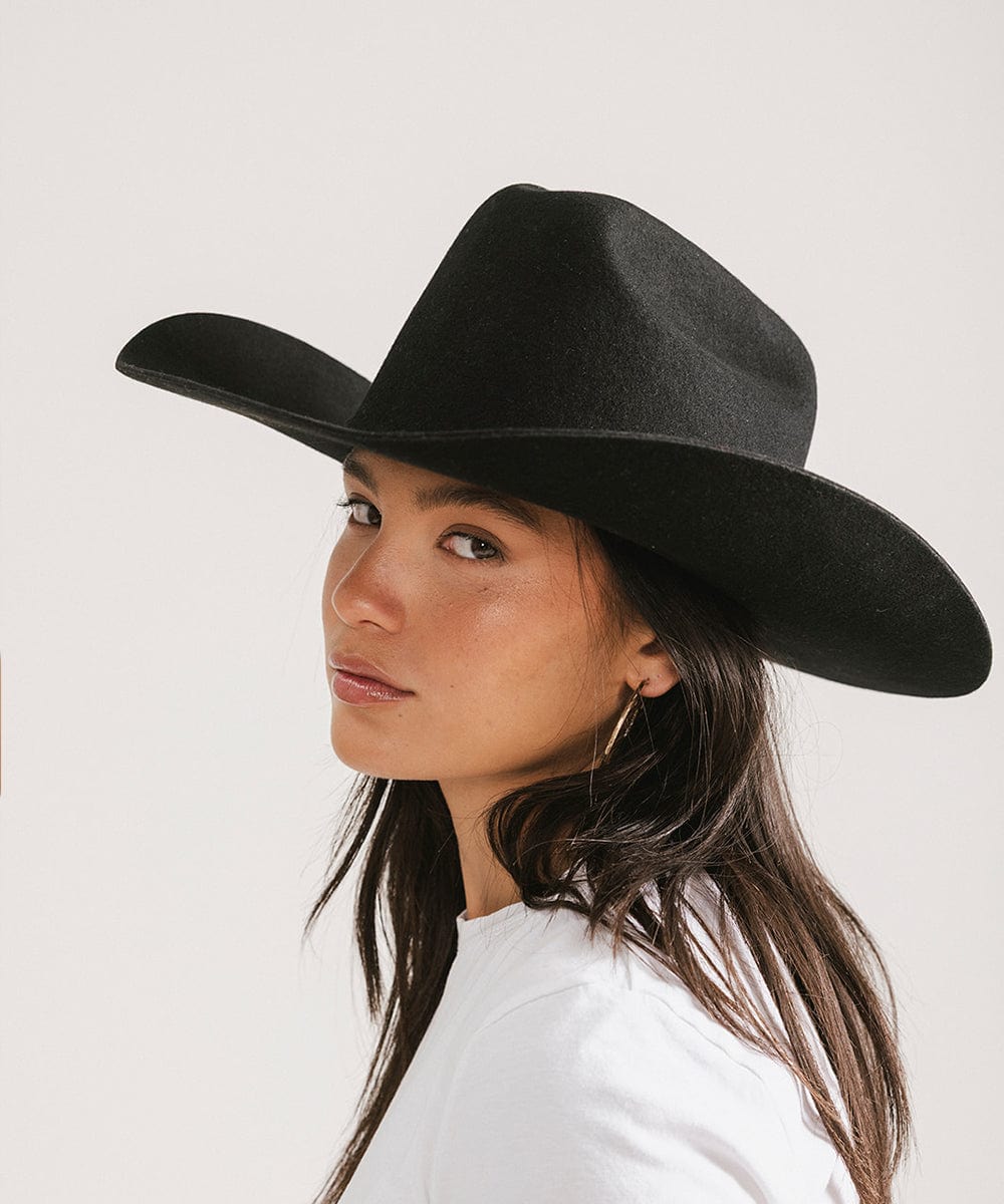 Teddy Cattleman Cowboy Hat – Wide Brim Felt Western Hat for Women