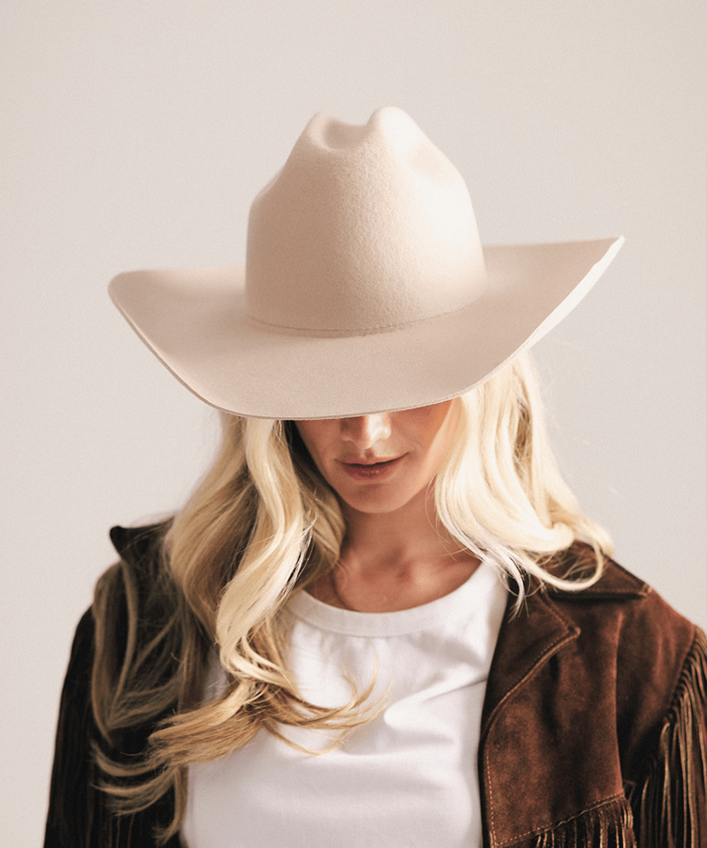 Teddy Cattleman Cowboy Hat – Wide Brim Felt Western Hat for Women
