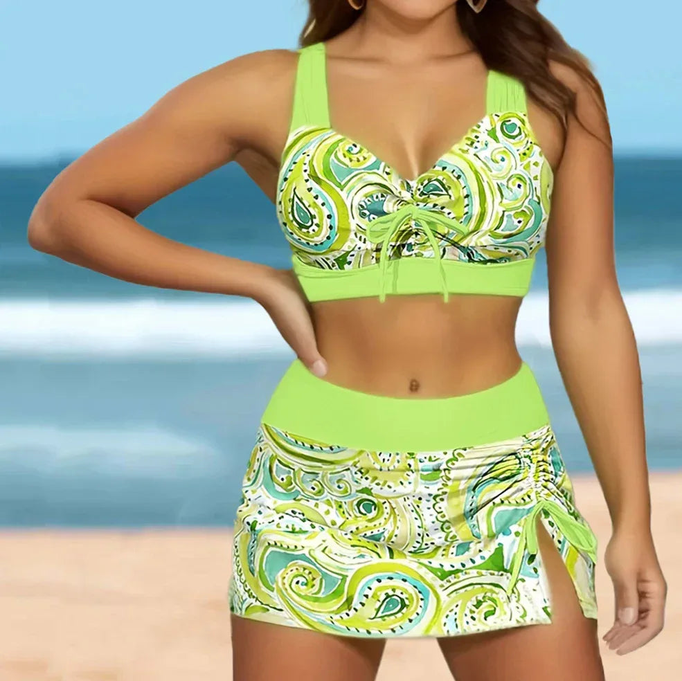 Da Beach Wear Curve Fit Two Piece Swimsuit for Women's Swimsuit